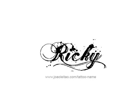 Ricky name tattoo design